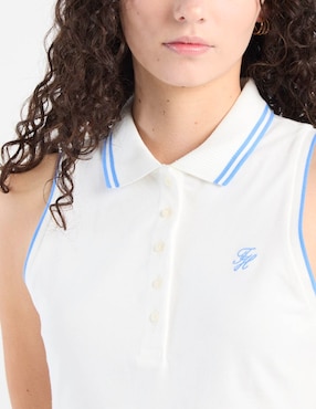 Playera tipo polo Tommy para mujer