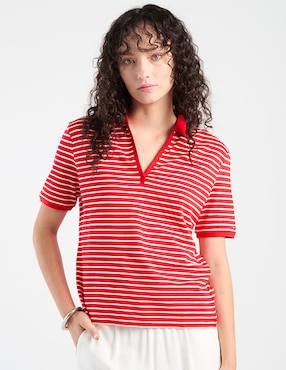 Playera tipo polo Tommy para mujer