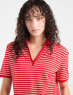 Playera tipo polo Tommy para mujer