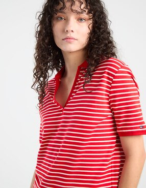 Playera tipo polo Tommy para mujer