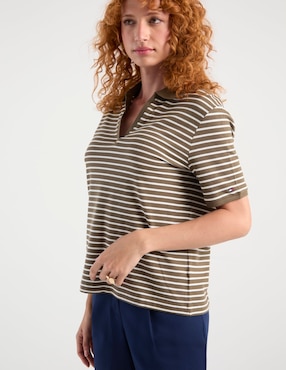Playera tipo polo Tommy para mujer