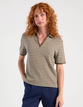 Playera tipo polo Tommy para mujer