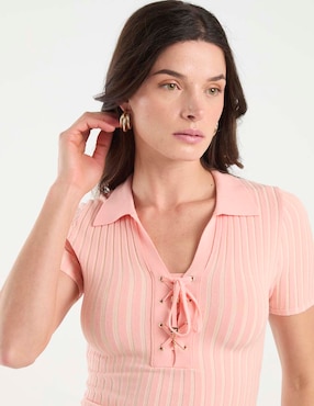Suéter Guess cuello camisero para mujer