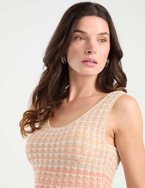 Top Guess cuello redondo tirante ancho