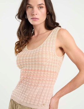 Top Guess cuello redondo tirante ancho