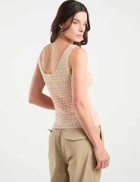 Top Guess cuello redondo tirante ancho