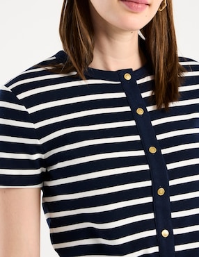 Playera manga corta Tommy Hilfiger cuello redondo para mujer