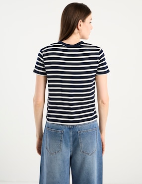 Playera manga corta Tommy Hilfiger cuello redondo para mujer