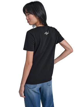 Playera manga corta Karl lagerfeld Paris cuello redondo para mujer