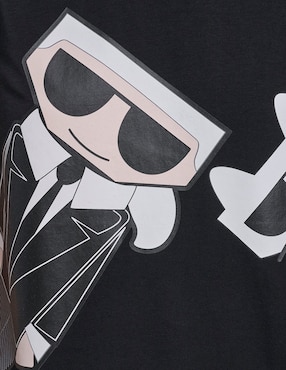 Playera manga corta Karl lagerfeld Paris cuello redondo para mujer