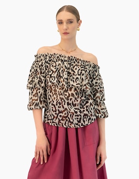 Blusa Ivonne manga 3/4 para mujer