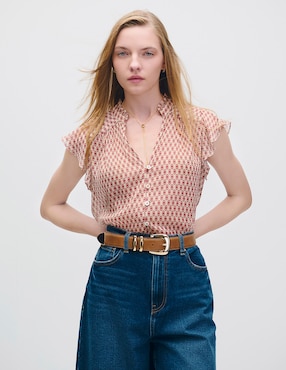 Blusa Julio Riva manga corta para mujer