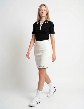 Falda corta Calvin Klein cintura media