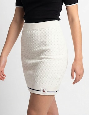 Falda corta Calvin Klein cintura media