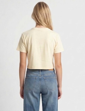 Playera manga corta Calvin Klein cuello redondo para mujer