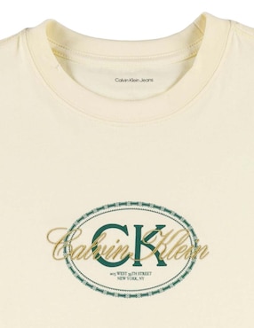 Playera manga corta Calvin Klein cuello redondo para mujer