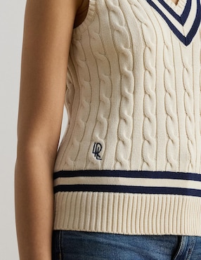 Suéter Lauren Ralph Lauren cuello V para mujer