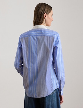 Blusa camisera Lauren Ralph Lauren manga larga para mujer