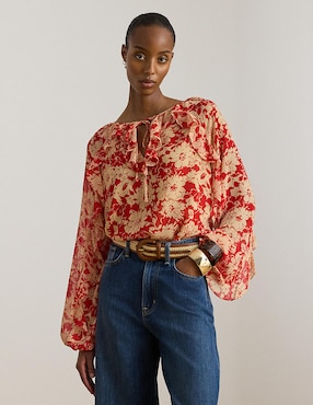 Blusa Lauren Ralph Lauren manga larga para mujer
