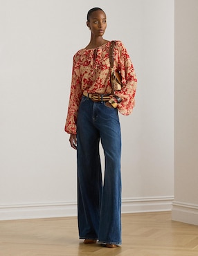 Blusa Lauren Ralph Lauren manga larga para mujer
