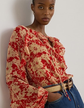 Blusa Lauren Ralph Lauren manga larga para mujer