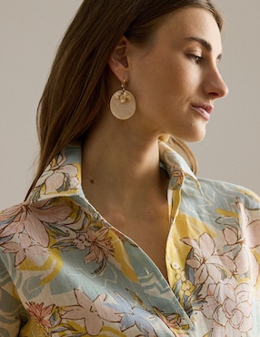 Blusa camisera Lauren Ralph Lauren manga larga para mujer