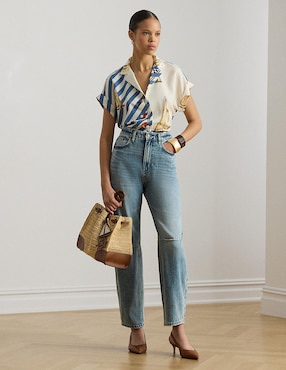 Jeans mom cintura alta Lauren Ralph Lauren para mujer