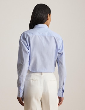 Blusa camisera Lauren Ralph Lauren manga larga para mujer