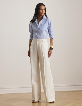 Blusa camisera Lauren Ralph Lauren manga larga para mujer