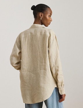 Blusa camisera Lauren Ralph Lauren manga larga para mujer