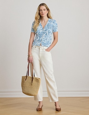 Suéter Lauren Ralph Lauren cuello V para mujer