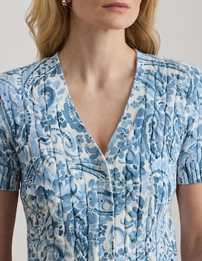 Suéter Lauren Ralph Lauren cuello V para mujer