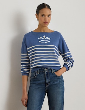 Suéter Lauren Petite cuello redondo para mujer