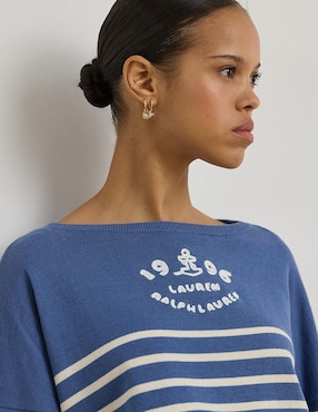 Suéter Lauren Petite cuello redondo para mujer