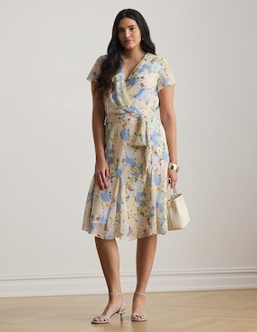Vestido midi casual Lauren Plus para mujer