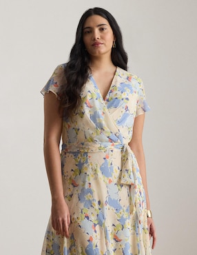 Vestido midi casual Lauren Plus para mujer