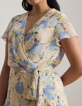 Vestido midi casual Lauren Plus para mujer