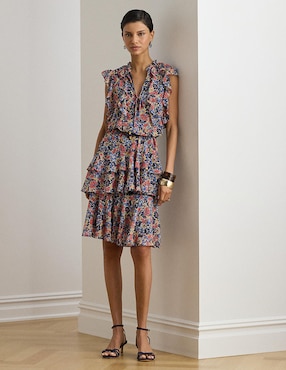 Vestido 3/4 casual Lauren Petite para mujer