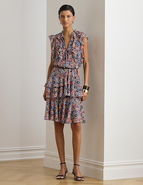 Vestido 3/4 casual Lauren Petite para mujer