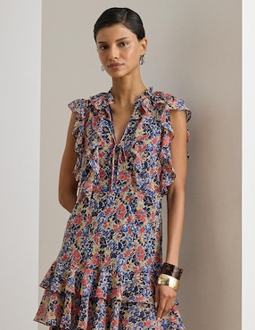 Vestido 3/4 casual Lauren Petite para mujer