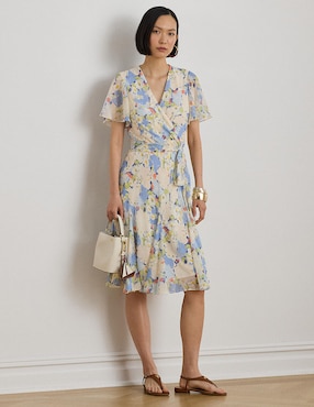 Vestido 3/4 casual Lauren Petite para mujer
