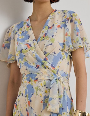Vestido 3/4 casual Lauren Petite para mujer