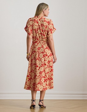 Vestido midi casual Lauren Plus para mujer