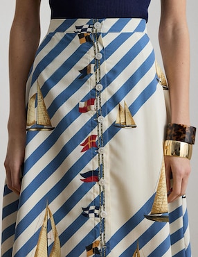 Falda midi Lauren Petite a la cintura