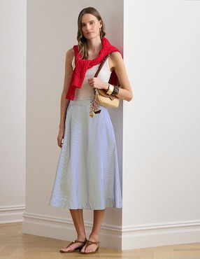 Falda crop Lauren Petite cintura alta para mujer