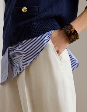Pantalón chino Lauren Petite relajado para mujer