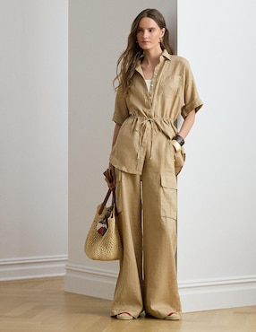 Pantalón cargo Lauren Petite wide leg para mujer