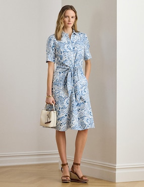 Vestido 3/4 casual Lauren Petite para mujer