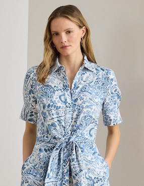 Vestido 3/4 casual Lauren Petite para mujer