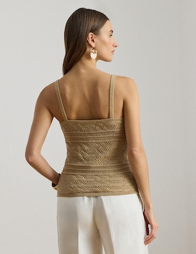 Top Lauren Ralph Lauren escote V tirante delgado
